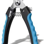 Dog & Cat Nail Clippers, Pet Nail Clipper and Trimmer with Safety Guard to Prevent Over Cutting, Grooming Razor Sharp Blades with Nail File for Small, Medium, Large Breeds, L Black Blue