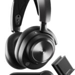 SteelSeries Arctis Nova Pro Wireless Multi-System Gaming Headset - Premium Hi-Fi Drivers - Active Noise Cancellation - Infinity Power System - Stealth Retractable Mic - PC, PS5/PS4, Switch, Mobile