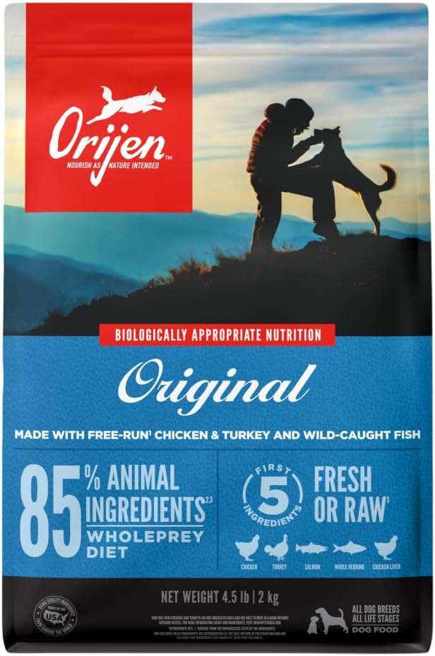 ORIJEN Grain Free High Protein Dry Dog Food Original Recipe 4.5lb Bag ORIJEN Grain Free High Protein Dry Dog Food Original Recipe 4.5lb Bag