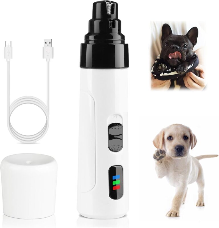2-Speed Silent Groom Pro, Rechargeable Quiet Dog Nail Grinder, Gentle Electric Pet Nail Grinder Tool for Large Medium Small Dogs & Cats