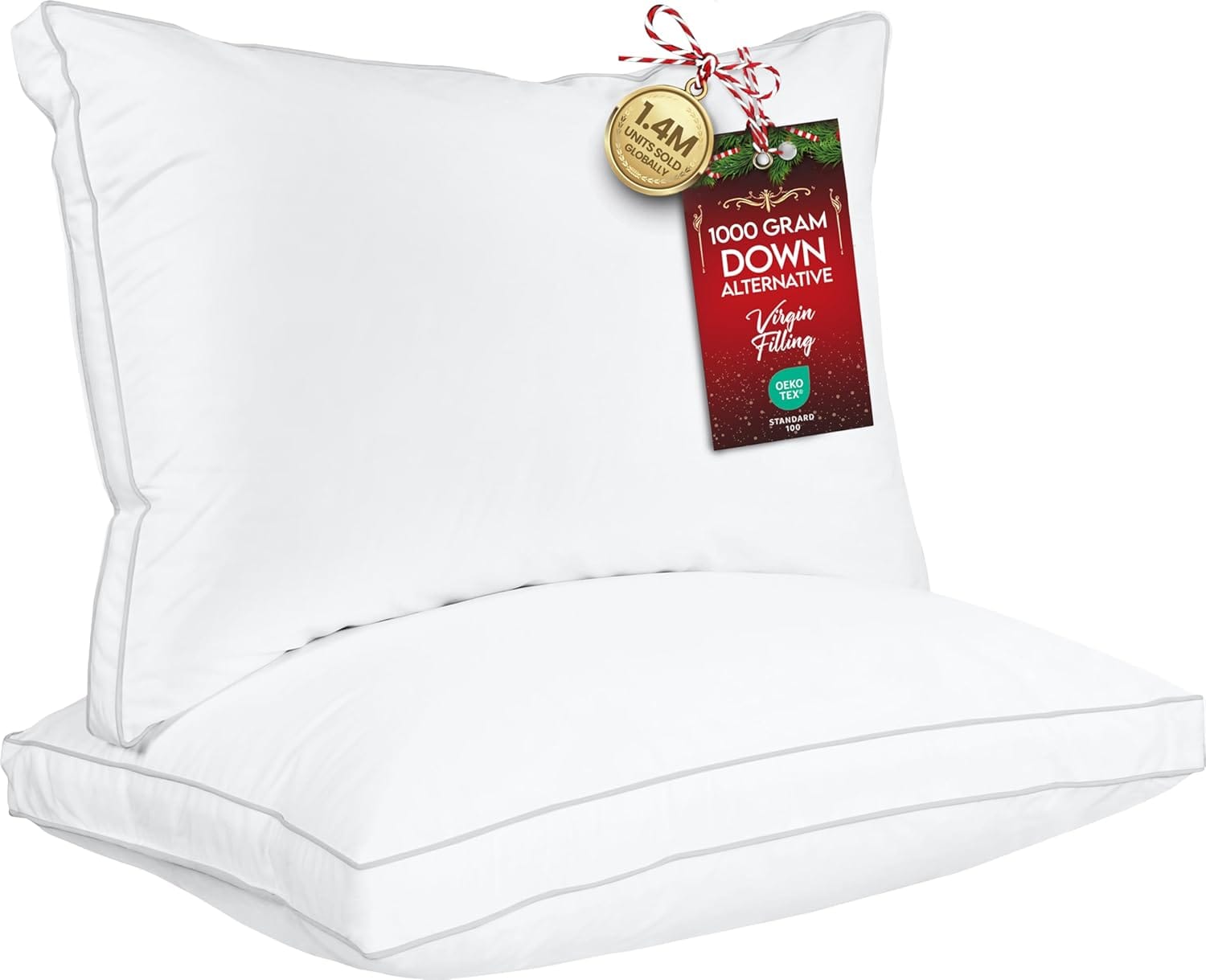Utopia Bedding Bed Pillows for Sleeping Queen Size (White), Set of 2, Soft & Fluffy Pillow with Down Alternative Filling, Cooling, Hotel Quality, Gusseted Pillow for Back, Stomach or Side Sleepers Utopia Bedding Bed Pillows for Sleeping Queen Size (White), Set of 2, Soft & Fluffy Pillow with Down Alternative Filling, Cooling, Hotel Quality, Gusseted Pillow for Back, Stomach or Side Sleepers