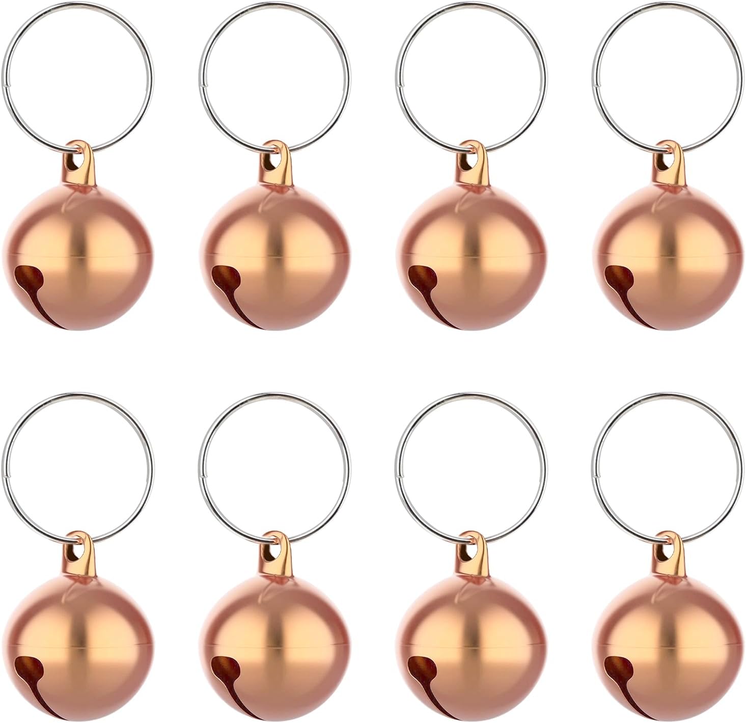 8 PCS Gold Bells for Dog Collars, Cat Collar Bell Charm Bells Pet Pendant Anti-Lost Training Small Bell for Cat Collar, Pet Collars Accessories for Small Dogs Cats (Rose Gold) 8 PCS Gold Bells for Dog Collars, Cat Collar Bell Charm Bells Pet Pendant Anti-Lost Training Small Bell for Cat Collar, Pet Collars Accessories for Small Dogs Cats (Rose Gold)