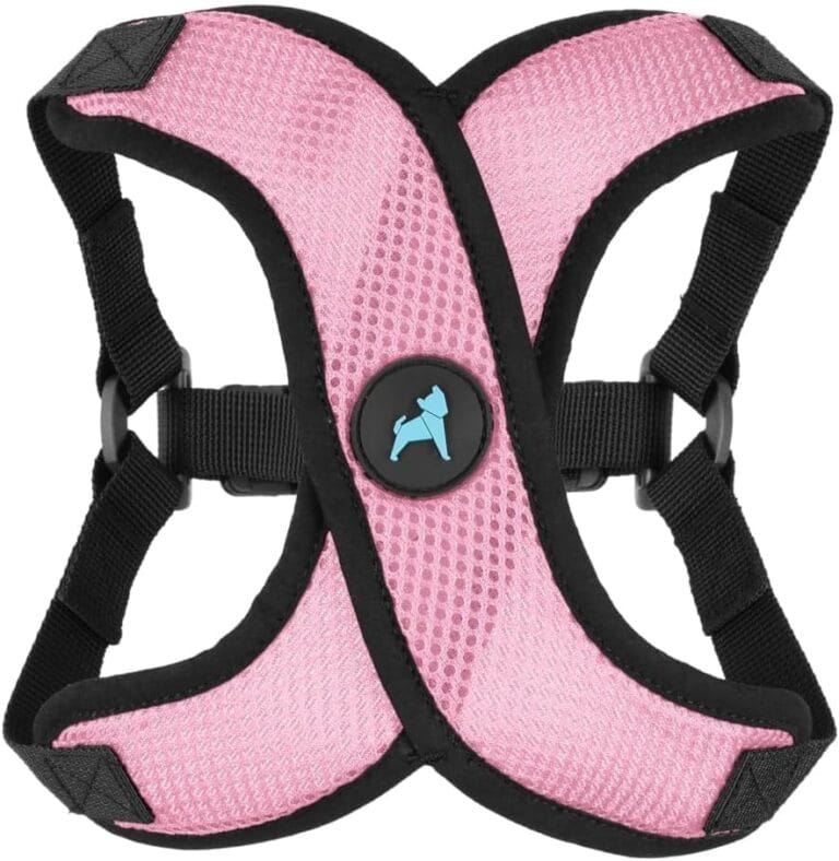 Gooby Comfort X Step in Lite Dog Harness - Choke Free, Escape Free with Light Breathable Mesh - Step in Dog Harness for Small Dogs Only - Quick Release Buckle, Metal D-Rings - Pink, X-Small