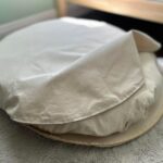 Natural 100% Cotton Canvas Round Dog Bed Cover Eco Friendly Durable Pet Bedding Dog Cushion Covers with Zippers Machine Washable Covers (Beige, Small 24 Inches)