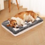 Orthopedic Dog Bed for Large Dog, Waterproof Bed with Egg-Crate Foam, Removable Washable Cover and Non-Slip Bottom (Gray, 31.4" L x 19.6" W x 3.9" Th)