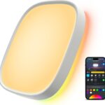 Govee Smart Ceiling Light, RGBIC LED Square Ceiling Light Fixture Works with Matter, 2400LM Flush Mount Light Fixture, DIY Colors, 2700K-6500K Dimmable for Bedroom, Living Room, 12 Inch, 1 Pack