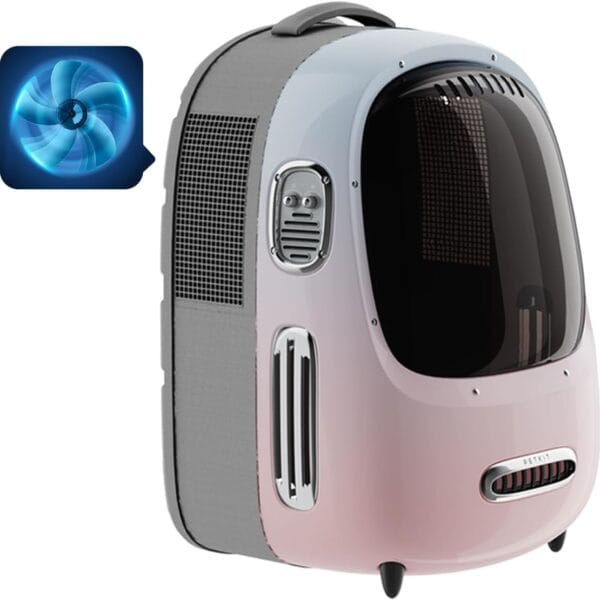 PETKIT Cat Backpack Carrier with Inbuilt Fan & Light, Airline-Approved Pet Backpack Bubble for Kitty Small Dog, Detachable Dog Backpack with Padded Strap for Travel, Hiking, Walking & Outdoor
