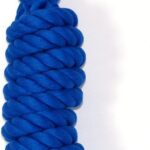 Hamilton Cotton Lead with Nickel-Plated Bull Snap, Blue, 3/4" Thick x 10' Long, Medium