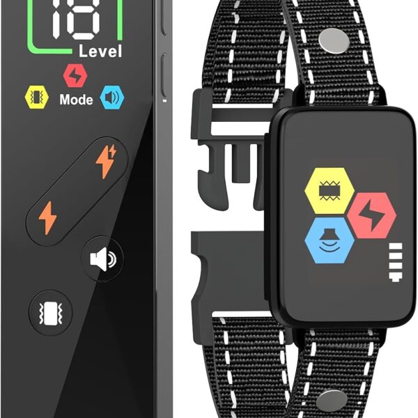 3300ft Dog Training Collar with Remote,Waterproof Dog Shock Collar for Small Medium Large Dogs, Electric Dog Collar with Beep Vibration Shock Boost Shock and Security Lock (Black 2)