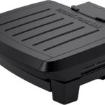 George Foreman Fully Submersible Grill, NEW Dishwasher Safe, Wash the Entire Grill, Easy-to-Clean Nonstick, Black/Grey