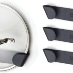 Joseph Joseph Cupboard Store - Set of 4 Pot and Pan Lid Holders Self Adhesive Wall Mount Storage Organizer, Suitable for Lids Up to 9 in , 3M VHB Tape Included, Gray