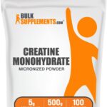 BulkSupplements.com Creatine Monohydrate Powder - Micronized Creatine Powder, Unflavored - Pure & Gluten Free, 5g per Serving, 500g (1.1 lbs) (Pack of 1)