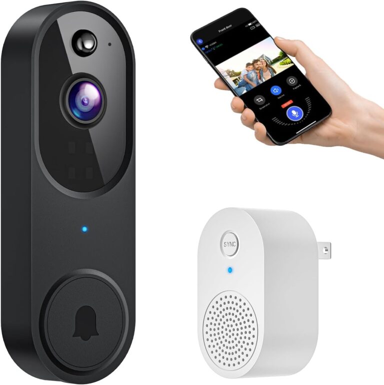 Smart Video Doorbell Camera Wireless, AI Human Detection and Instant Alerts, Night Vision, 2-Way Audio, Battery Powered, Cloud Storage Sold Seperately, 2.4G WiFi (Chime Included)