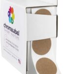 ChromaLabel 1 Inch Permanent Round Target Pasters for Shooting and Marksmanship, 1000 Labels per Dispenser Box