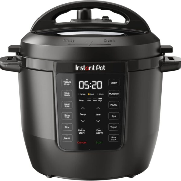 Instant Pot 6QT RIO 7-in-1 Multi-Cooker, Pressure Cooker, Slow cook, Saut, Steam, Rice Maker, Yogurt, & Warmer, Black, 6 Quarts