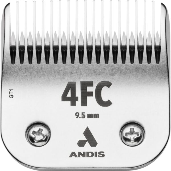 Andis 72615 Ultra Edge Detachable Dog Clipper Blade  Carbon-Infused Steel, Long-Lasting Sharp Edges with Deep Teeth, Removes Hair 3/8-Inch (9.5 mm) - Fits AG, AGC, BDC Models - Size-4 FC, Chrome