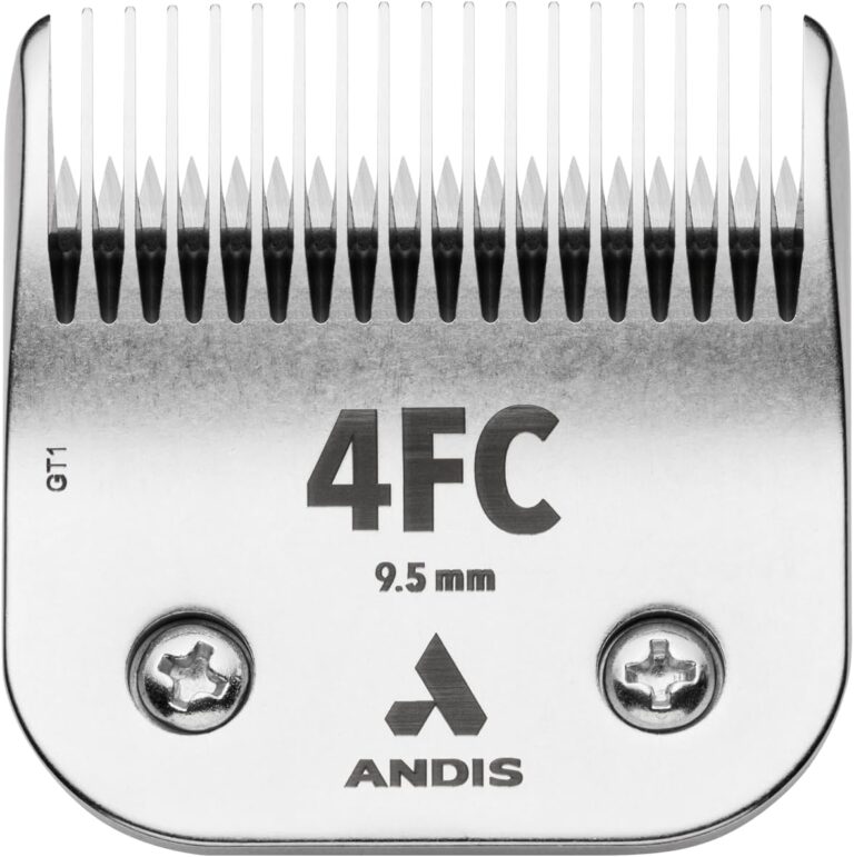 Andis 72615 Ultra Edge Detachable Dog Clipper Blade  Carbon-Infused Steel, Long-Lasting Sharp Edges with Deep Teeth, Removes Hair 3/8-Inch (9.5 mm) - Fits AG, AGC, BDC Models - Size-4 FC, Chrome