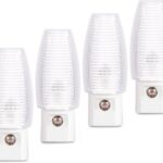 Emotionlite Plug in Night Light, Warm White LED Nightlight, Dusk to Dawn Sensor, Kids, Nursery, Bedroom, Bathroom,Hallway, Stairs, Kitchen, 4 Pack