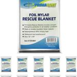 Primacare HB-10 Emergency Mylar Thermal Blankets  10 Pack, 84" x 52", Silver  Reflective, Waterproof, Retains 90% Body Heat  for Survival, First Aid, Outdoors, Camping, EMS
