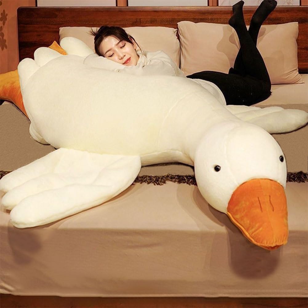 Giant White Goose Plush-20 in Soft Furry Swan Stuffed Animal Pillow,Huge Goose Plush Hugging Pillow Gifts for Every Age (20 in) Giant White Goose Plush-20 in Soft Furry Swan Stuffed Animal Pillow,Huge Goose Plush Hugging Pillow Gifts for Every Age (20 in)