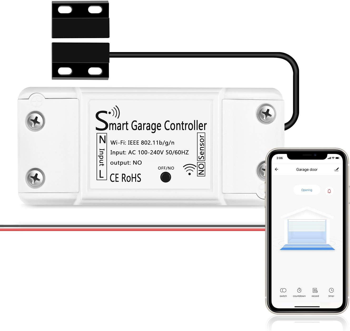 AGSHOME Smart Wi-Fi Garage Door Opener Remote, APP Control, Compatible with Alexa, Google Assistant, No Hub Needed with Smartphone Control AGSHOME Smart Wi-Fi Garage Door Opener Remote, APP Control, Compatible with Alexa, Google Assistant, No Hub Needed with Smartphone Control