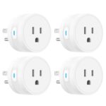 EIGHTREE Smart Plug 2025 Upgrade to 15A, Bluetooth & Wi-Fi Outlet Plug Dual Connection, Voice Control, Remote Control Outlet Timer Indoor, Smart Plugs That Work with Alexa & Google, 2.4GHz Wi-Fi Only