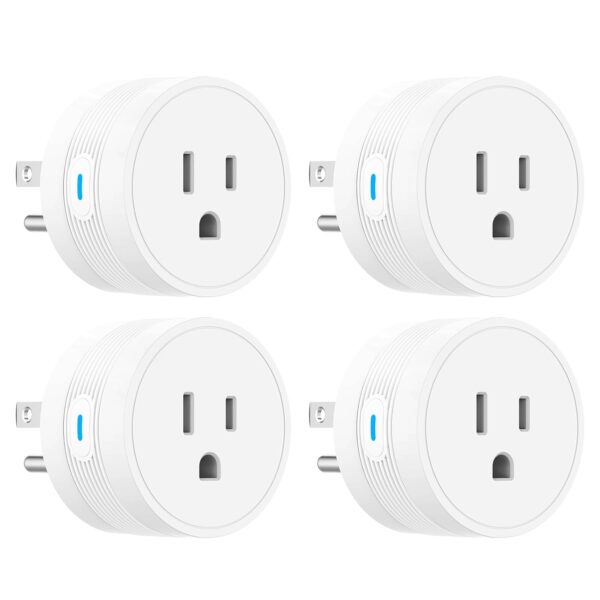 EIGHTREE Smart Plug 2025 Upgrade to 15A, Bluetooth & Wi-Fi Outlet Plug Dual Connection, Voice Control, Remote Control Outlet Timer Indoor, Smart Plugs That Work with Alexa & Google, 2.4GHz Wi-Fi Only