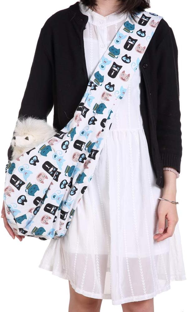 Double-Layer Adjustable Pet Carrier Sling Bag for Large Dogs and Cats, Reversible Design, Dog mom Gifts,Navy and Pink (White) Double-Layer Adjustable Pet Carrier Sling Bag for Large Dogs and Cats, Reversible Design, Dog mom Gifts,Navy and Pink (White)