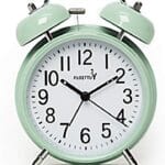 Loud Alarm for Deep Sleepers 4'' Twin Bell Alarm Clock with Backlight for Bedroom and Home Decoration(Green)