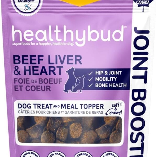 healthybud Hip and Joint Dog Treats - Glucosamine Soft Beef Liver Bites for Senior Dogs, Arthritis Support 4.6oz