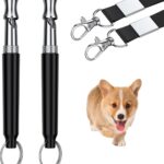 Dog Whistle - Stop Barking Neighbors Dog, Ultra-Wide Frequency Ultrasonic Silent Dog Whistle for Dog, 2 Pack Professional Recall Dog Training Whistles (Black)