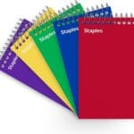STAPLES 199984 Memo Pads 3-Inch X 5-Inch College Assorted 75 Sh./Pad 5 Pads/Pk (11491)
