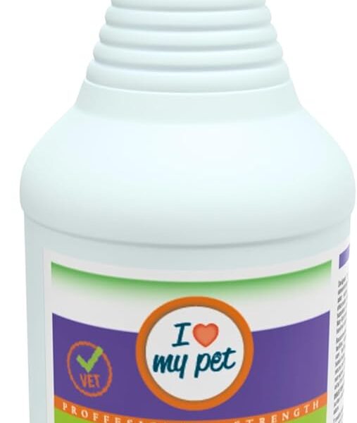 I Love My Pet Enzyme Cat Urine Cleaner & Odor Eliminator Spray - Professional Strength for Home, Carpet, Couch & Furniture - Pet Safe Neutralizer for Dog & Cat Pee - Vanilla Lavender 32oz