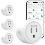 GHome Smart Plug, WiFi Smart Plugs Work with Alexa and Google Home, Smart Outlet Timer with APP Remote Control, 2.4GHz Wi-Fi Only, No Hub Required, ETL FCC Listed