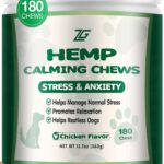 Calming Chews for Dogs - Dog Calming Treats Helps with Dog Anxity Rlief, Separation, Strss, Barking, Fireworks, Travel, Composure - Natural Dog Supplements 180 Soft Chews