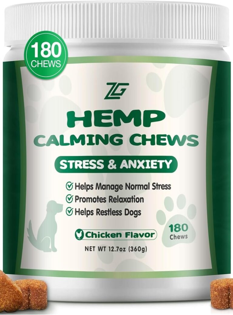 Calming Chews for Dogs - Dog Calming Treats Helps with Dog Anxity Rlief, Separation, Strss, Barking, Fireworks, Travel, Composure - Natural Dog Supplements 180 Soft Chews