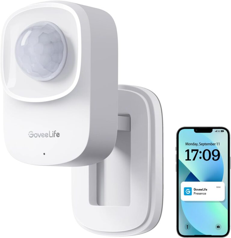 GoveeLife Human Presence Sensor, 2.4 GHz Wi-Fi Required, Smart mmWave Radar & PIR Wired Motion Sensor, Zone Positioning, Multi-Person Detection, Support Alexa & Google Home, for Indoor Home Automation