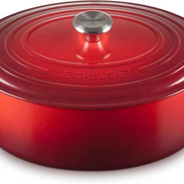 Le Creuset Enameled Cast Iron Signature Oval Dutch Oven, 8 qt., Cerise