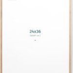 Opposite Wall - 24x36 in - Natural Solid Oak Wood Picture Frame - Lightweight, Versatile & Shatterproof - Large Wall Hanging Photo or Poster Frame - Wall Decor for Office, Gallery & Home