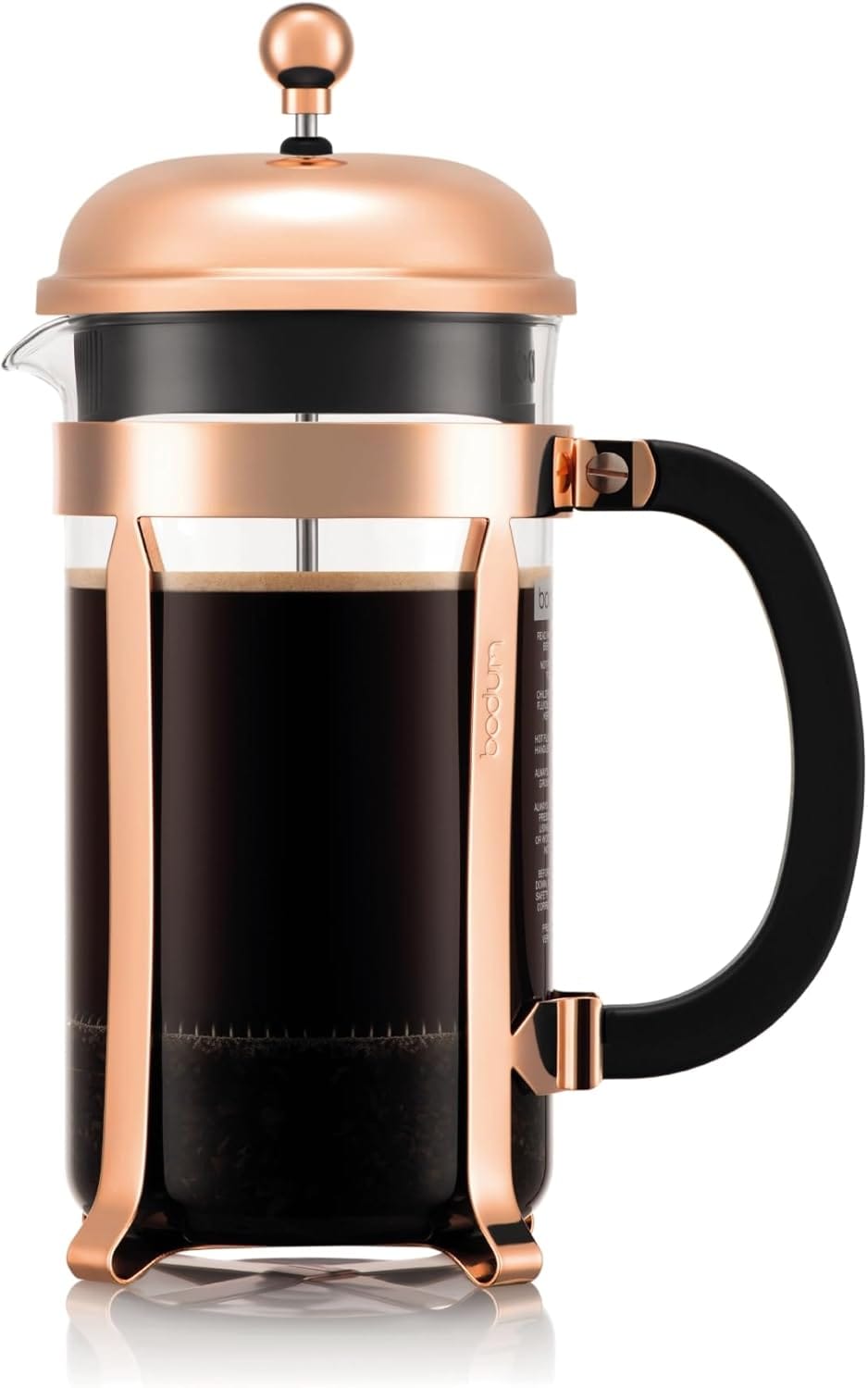 Bodum 34oz Chambord French Press Coffee Maker, High-Heat Borosilicate Glass, Stainless Steel, Copper Made in Portugal Bodum 34oz Chambord French Press Coffee Maker, High-Heat Borosilicate Glass, Stainless Steel, Copper Made in Portugal