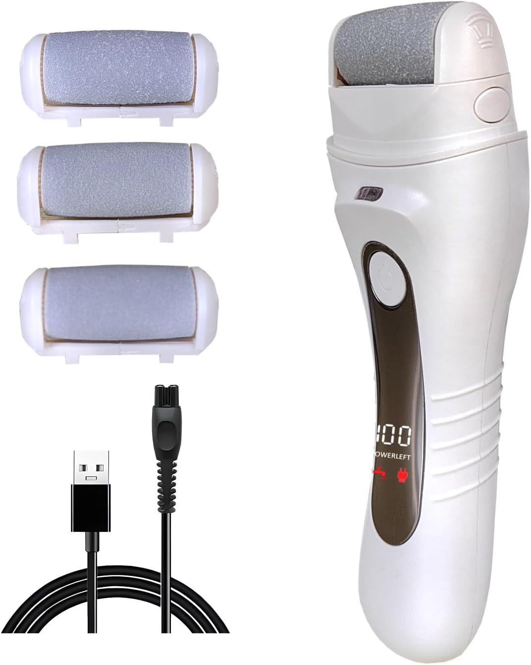 Electric Callus Remover for feet - FSA Eligible - Portable Rechargeable Electric Foot Files with 3 Heads - Pedicure Kit for Dry Dead Hard Cracked Skin Electric Callus Remover for feet - FSA Eligible - Portable Rechargeable Electric Foot Files with 3 Heads - Pedicure Kit for Dry Dead Hard Cracked Skin