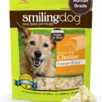 Herbsmith Smiling Dog Treats - Freeze Dried White Cheddar  100% Real Wisconsin Cheese  Single Ingredient  Human Grade  Made in USA  9.9 oz