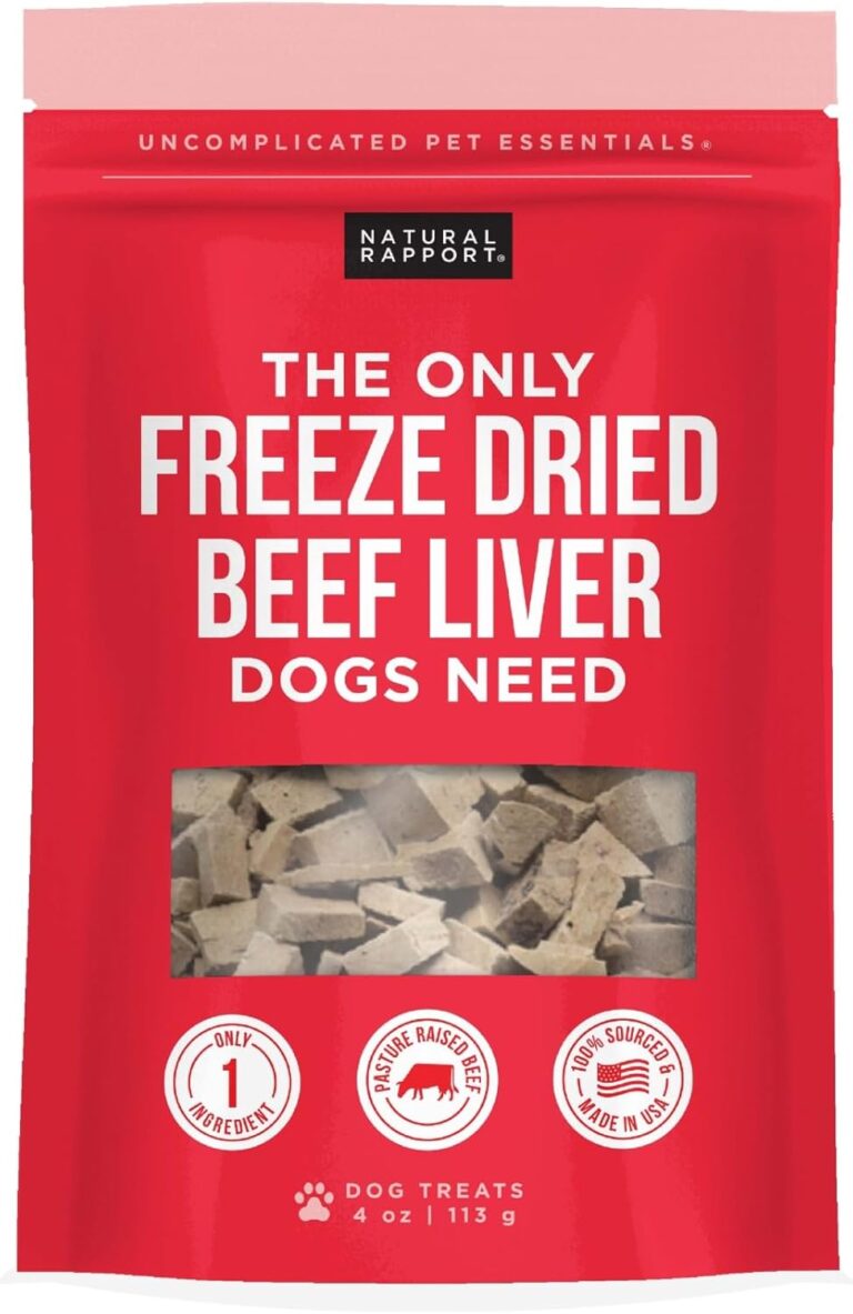 Natural Rapport Beef Liver Dog Treats - The Only Freeze Dried Beef Liver Dogs Need - Grain-Free Beef Bites, Dog Treats for Small and Large Dogs (4 oz.)