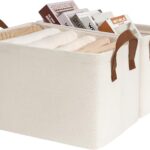 CHICVITA Storage Baskets for Shelves, Closet Organizers and Storage, Modern, Beige, 2-Pack, 16 " L x 11" W x 9 " H