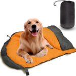 Dog Sleeping Bag Waterproof Warm Packable Dog Bed with Storage Bag Large Portable Pet Bed Mat for Travel Camping Hiking Backpacking Indoor Outdoor