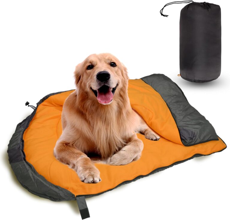 Dog Sleeping Bag Waterproof Warm Packable Dog Bed with Storage Bag Large Portable Pet Bed Mat for Travel Camping Hiking Backpacking Indoor Outdoor