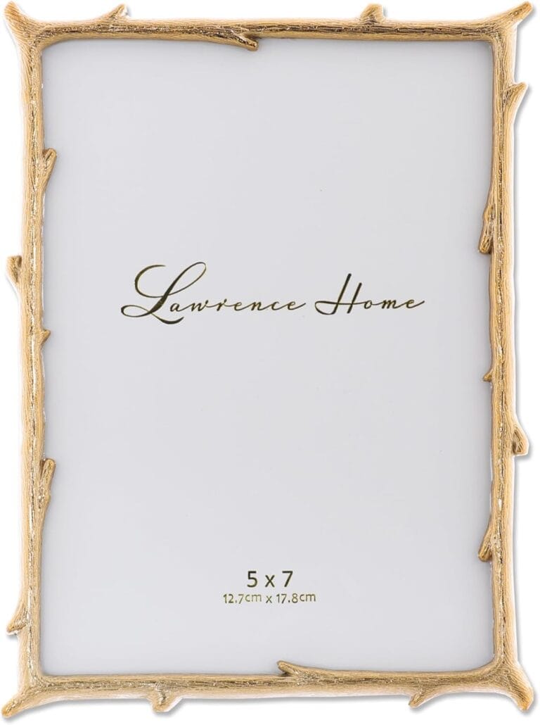 Lawrence Frames 712557 5x7 Gold Metal Natural Branch Design Picture Frame