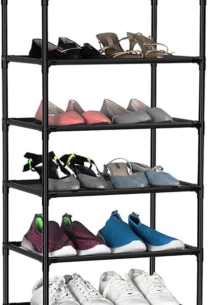FIDUCIAL HOME 10 Tiers Shoe Rack 20-25 Pairs Sturdy Shoe Shelf