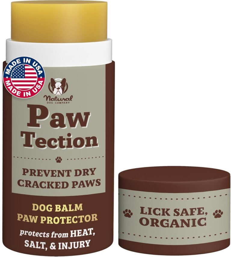 Natural Dog Company PawTection Balm 2 oz Stick  Dog Paw Protection Wax with Shea Butter & Calendula  Shields Paws from Snow, Ice, Salt, Hot Pavement & Rough Terrain  Lick-Safe, Vegan