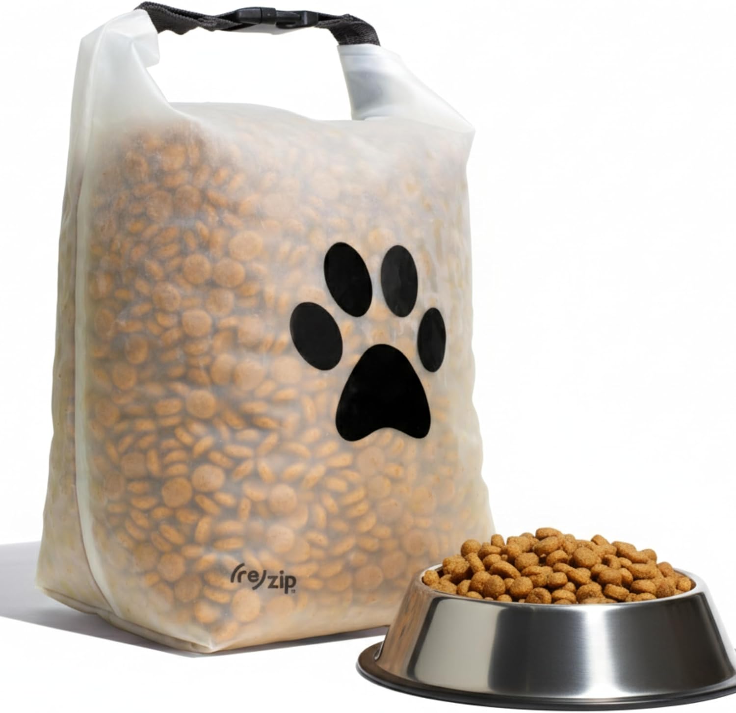 (re)zip Large Roll Top Pet Dry Food Storage Bag 40-Cup, BPA-Free, Food-Grade, Pet-Safe, Freshness Seal for Camping, Long Term Boarding, Travel & Daily Use, Machine Washable, Black (re)zip Large Roll Top Pet Dry Food Storage Bag 40-Cup, BPA-Free, Food-Grade, Pet-Safe, Freshness Seal for Camping, Long Term Boarding, Travel & Daily Use, Machine Washable, Black